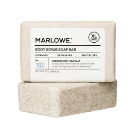 MARLOWE. No. 102 front packaging showing scent and size benefit: clear labeling