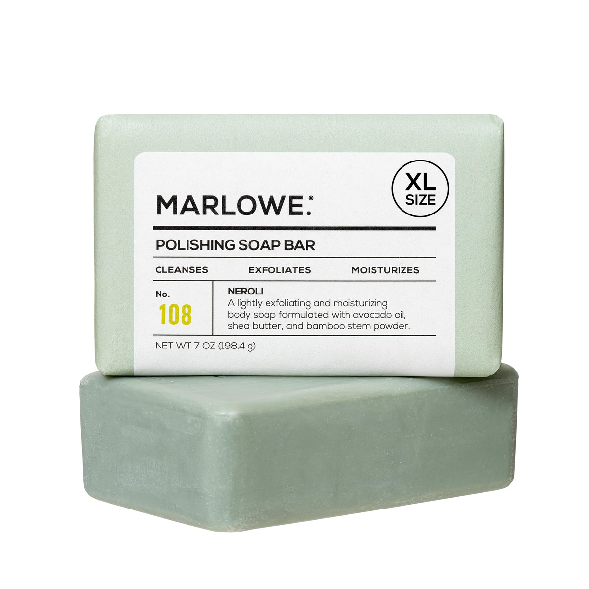 MARLOWE front packaging showing bar and recycled wrapper benefit