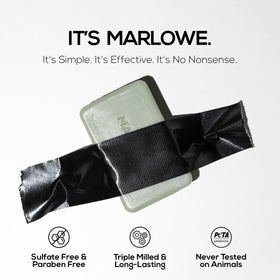 MARLOWE ingredient display with pumice and avocado oil for smoothing