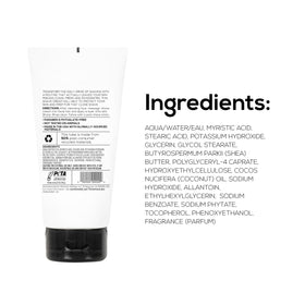 MARLOWE. tube beside razor for scale, indicating convenient 6 oz travel-friendly size