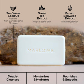 MARLOWE. bar in shower setting suggesting everyday grooming use