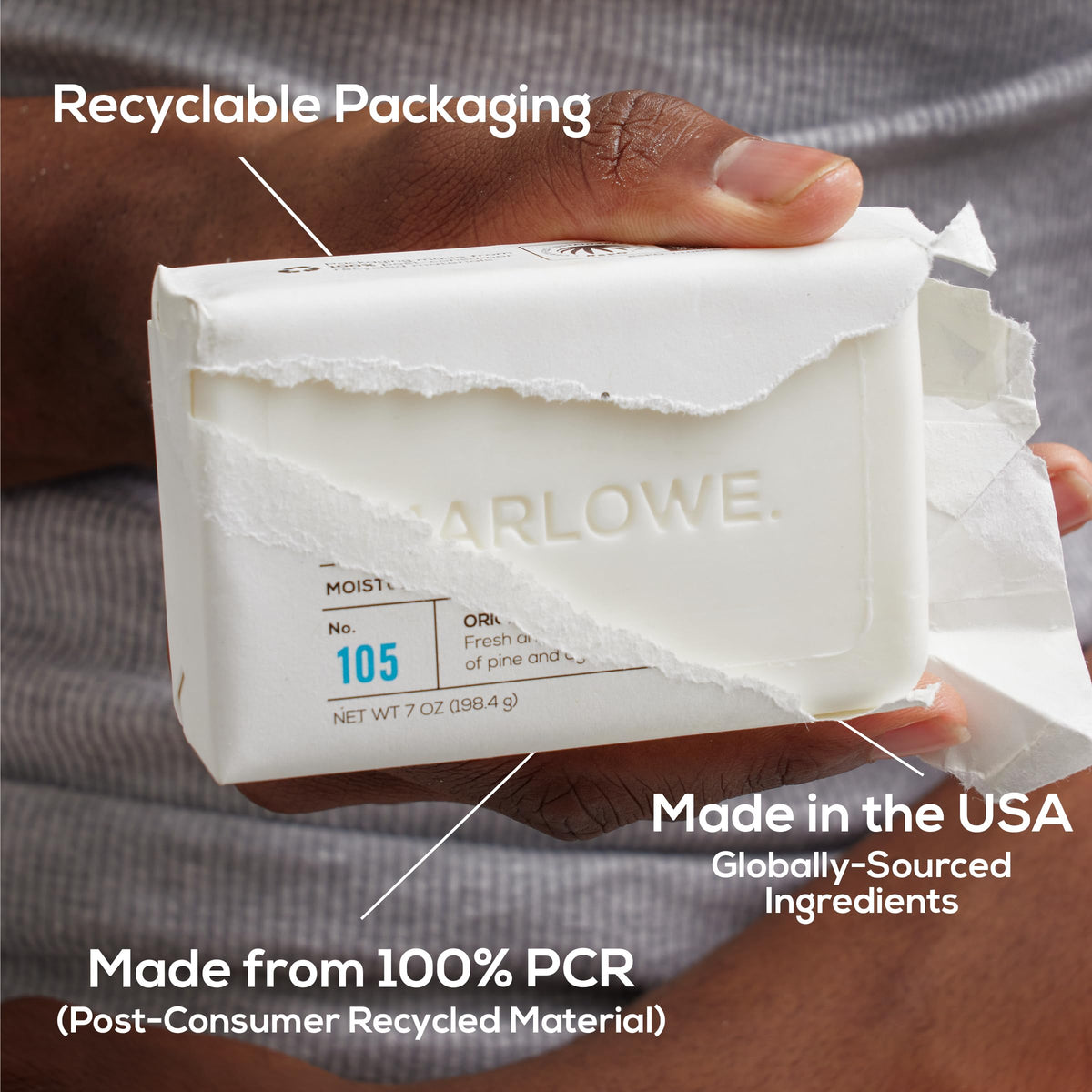 MARLOWE. triple-milled cross-section revealing dense, durable bar
