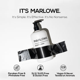 MARLOWE. close-up of rich lather showing moisturizing texture
