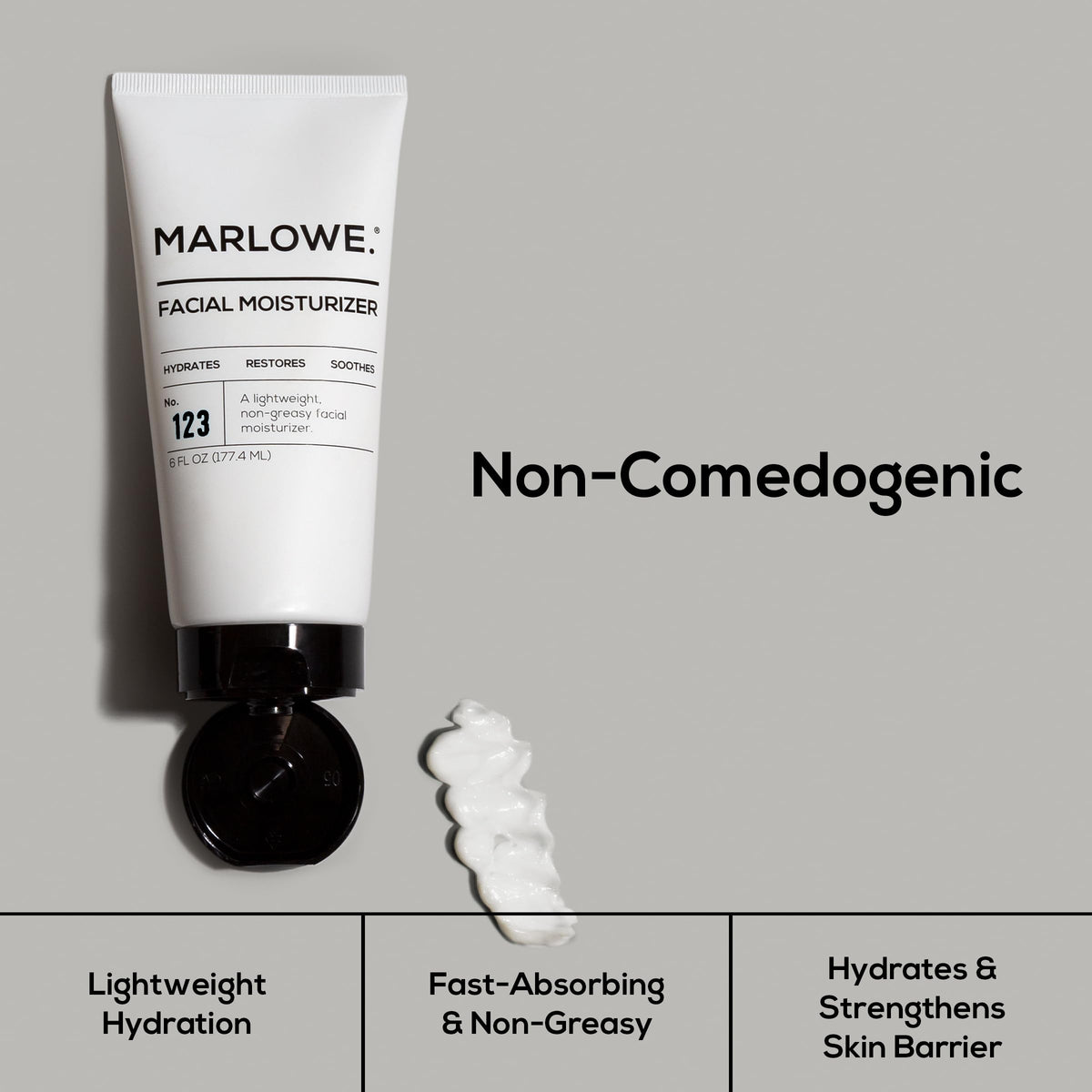 MARLOWE tube next to facial scrub to show complementary routine benefit
