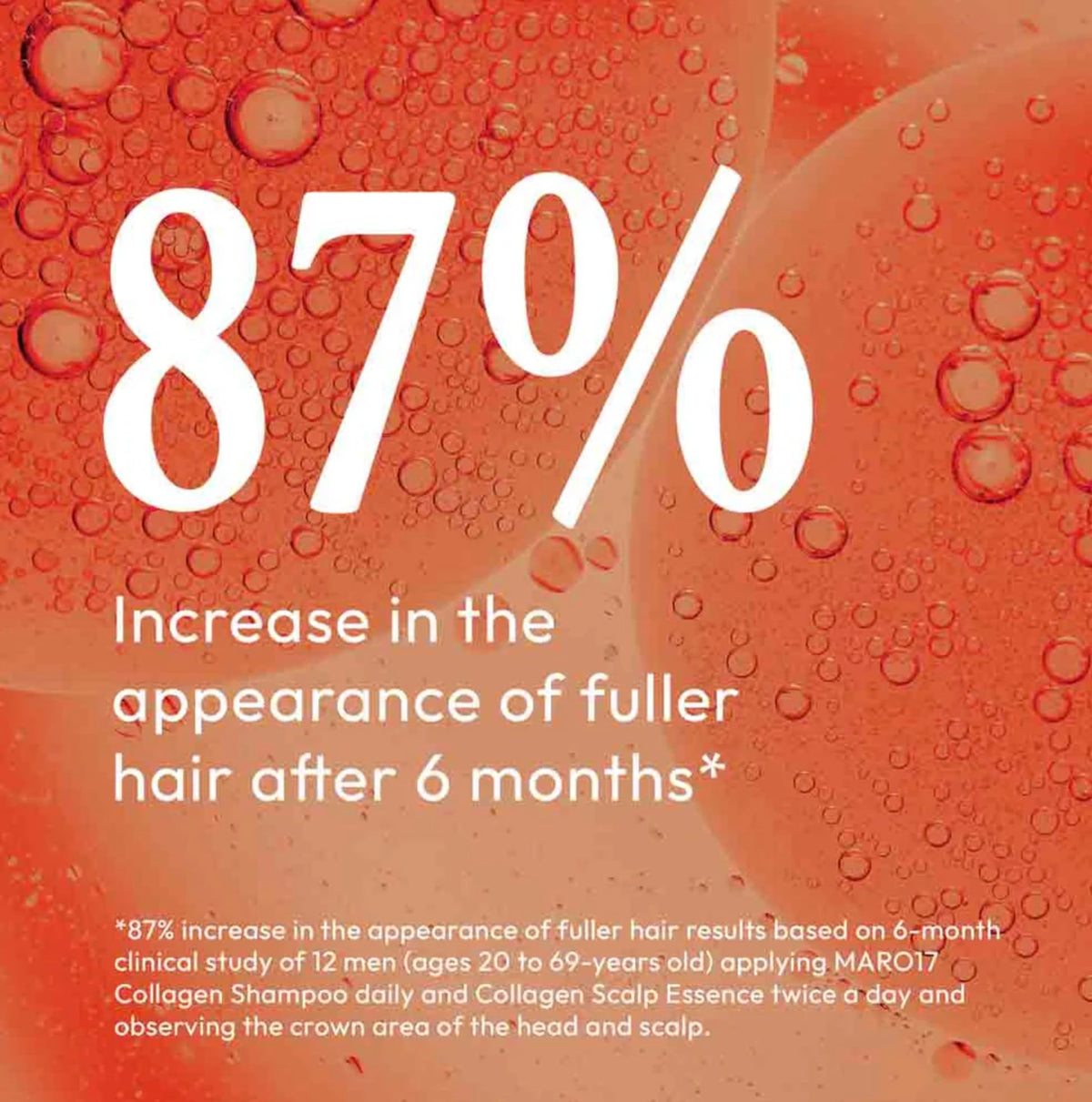 ＭＡＲＯ１７ Capixyl and collagen ingredient concept highlighting strengthening benefit