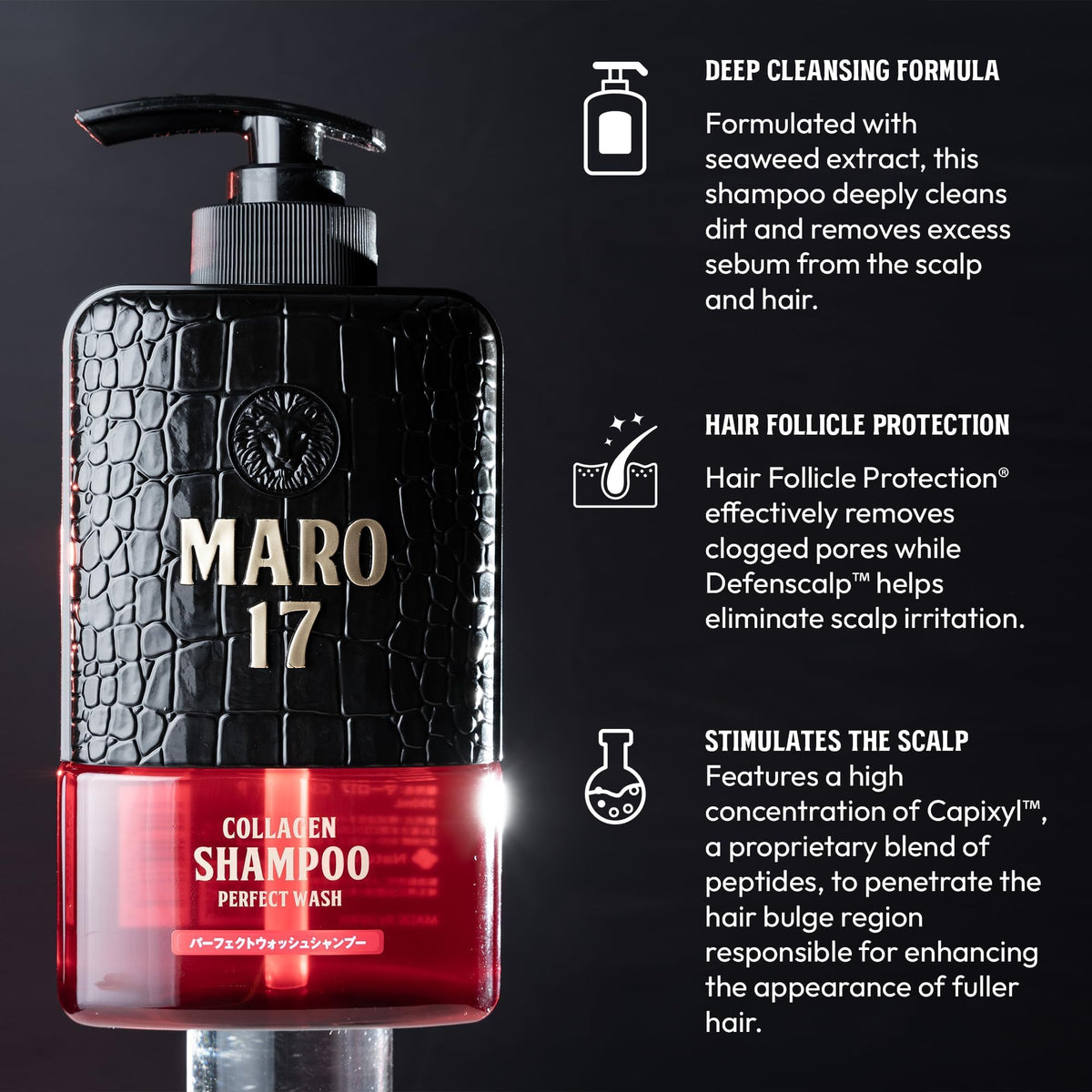 ＭＡＲＯ１７ pump nozzle detail for easy dispensing and controlled use