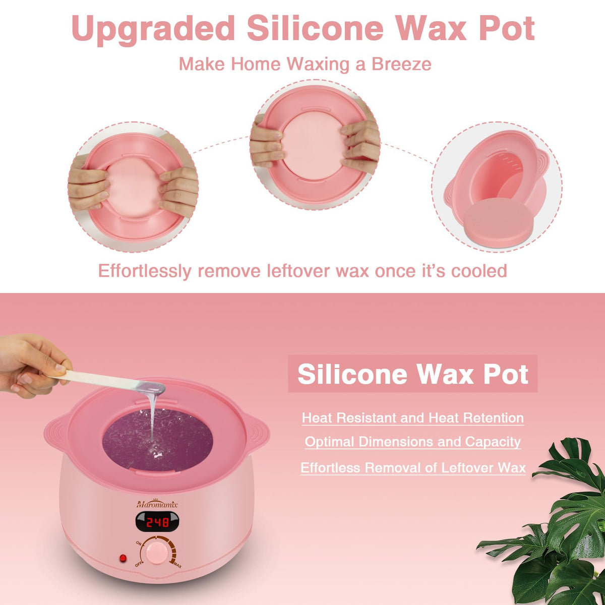 Maromamix unit next to hand to show size and portability for home use