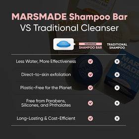 MARS MADE shampoo bar in a soap net to extend longevity and reduce waste
