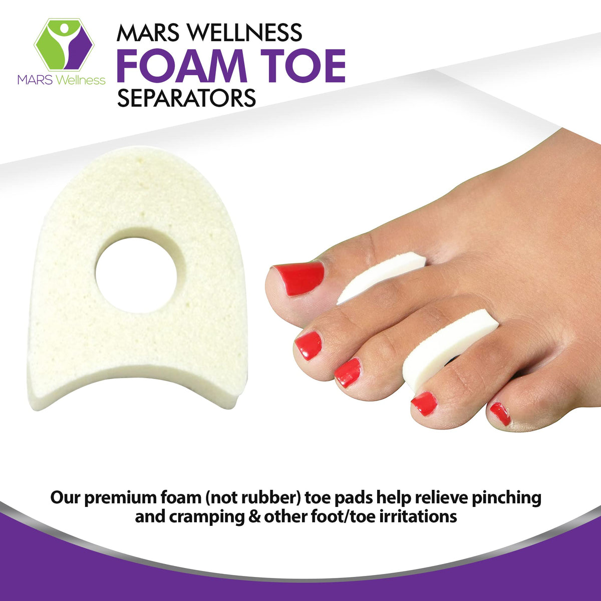 MARS WELLNESS close-up foam texture showing soft cushion for reduced friction