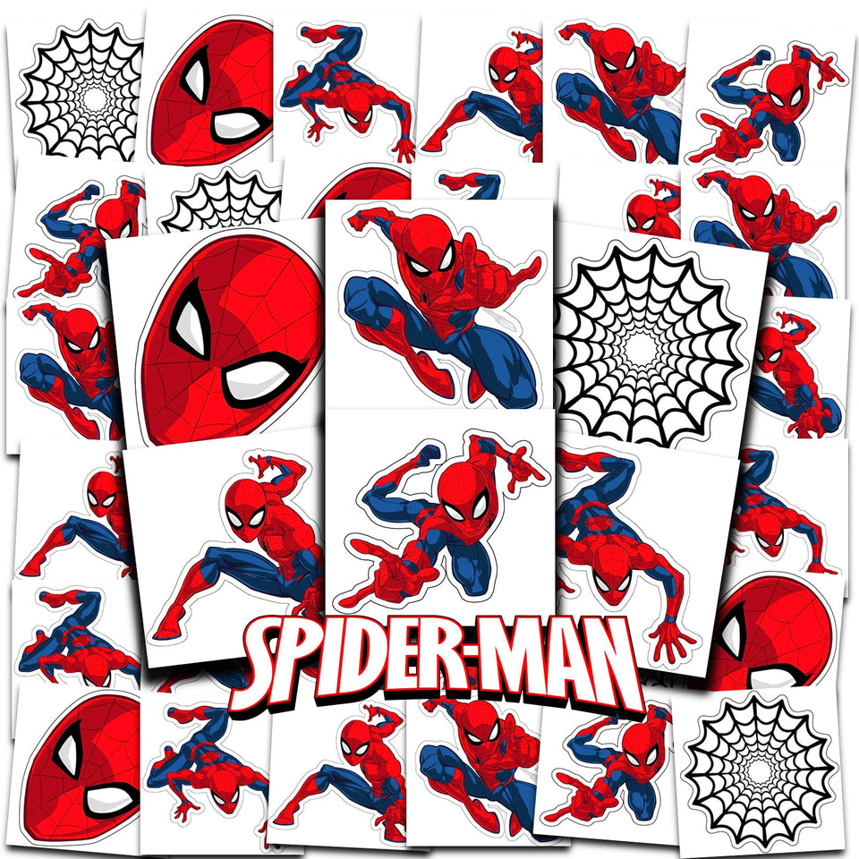 Marvel Spiderman front packaging showing bundle and perforated sheets, ideal for parties