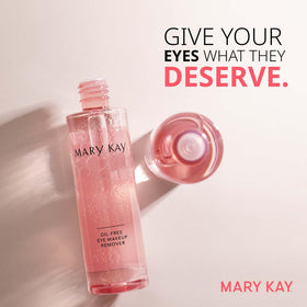 Mary Kay product in use removing mascara with minimal tugging benefit