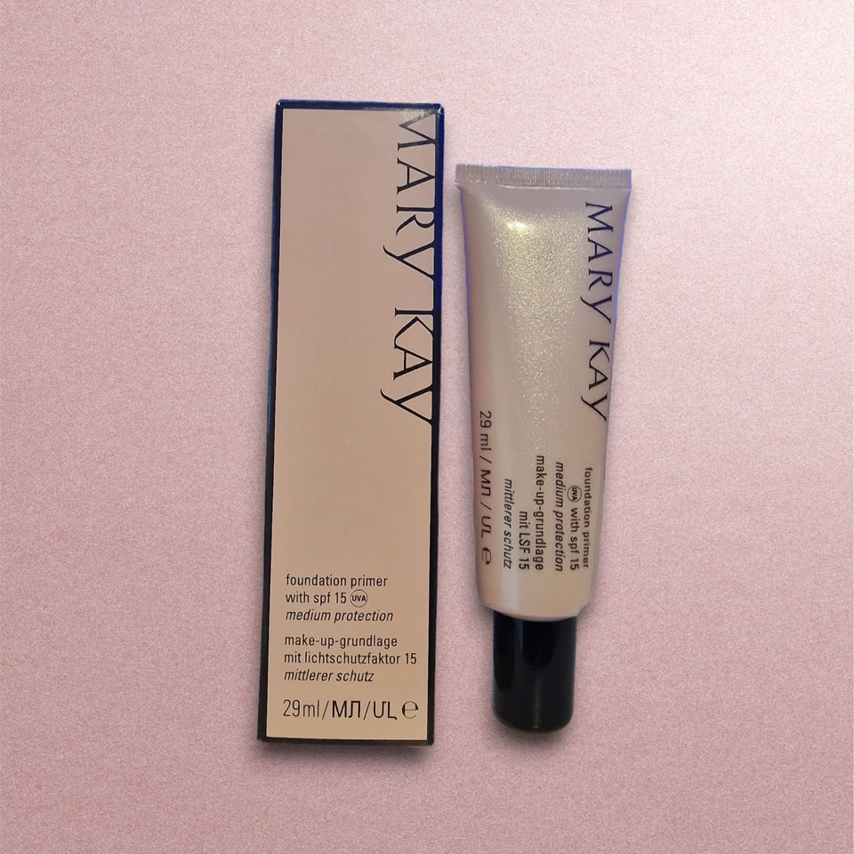 Mary Kay primer front packaging showing tube and benefit of smooth base