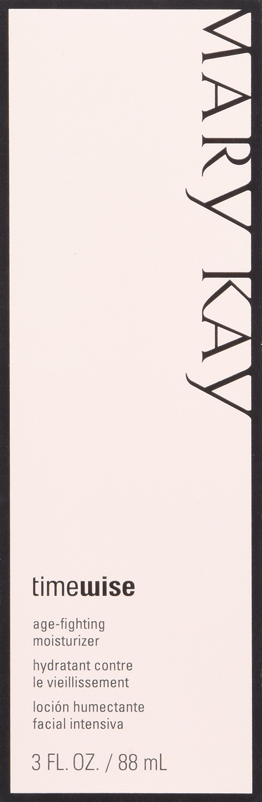 Mary Kay TimeWise front packaging shows product and size, highlights portable 3 fl. oz.