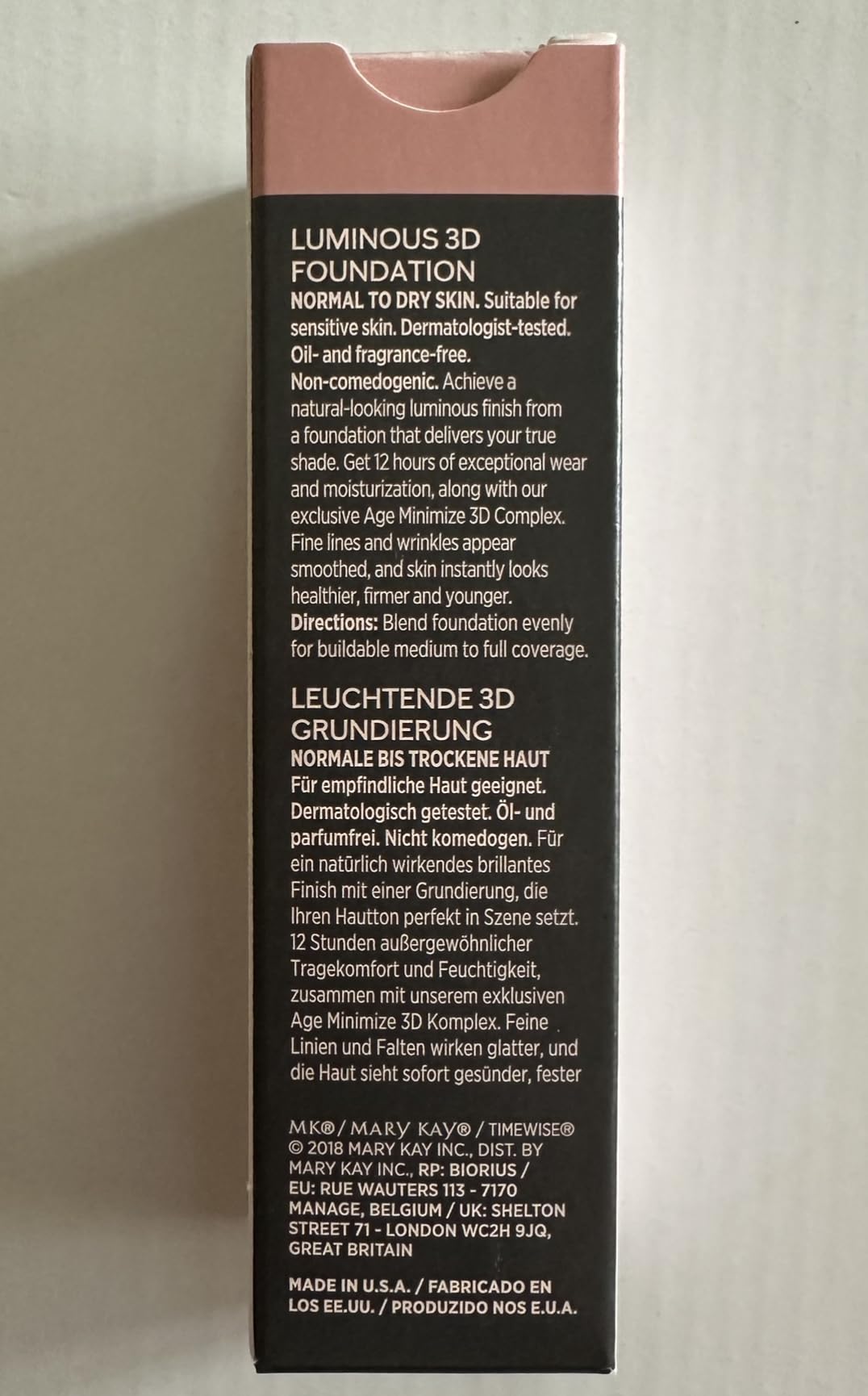 Mary Kay foundation texture close-up showing smooth blendability