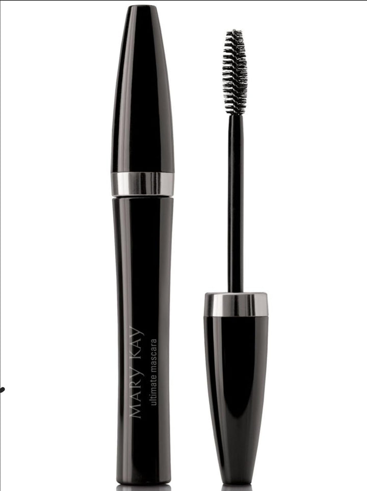 Mary Kay ultimate mascara front view showing sleek tube and strong black color benefit