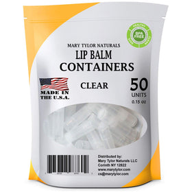 Mary Tylor Naturals clear lip balm tubes front packaging shows clean presentation and convenience