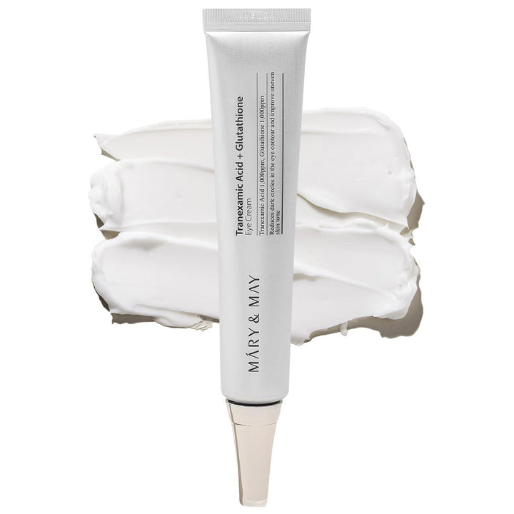 Mary&May front jar shot showing compact 30g eye cream for brighter eyes