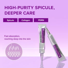 Mary&May cream applied on hand to demonstrate pea-sized usage and absorption