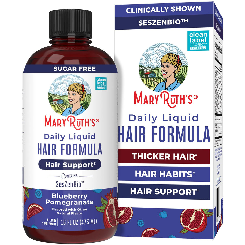 MARYRUTH'S front bottle view showing product and clear usage benefits