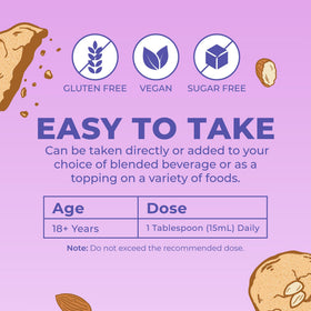 MARYRUTH'S nutrition label and certification badges for quality trust