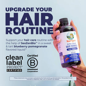 MARYRUTH'S label close-up highlighting ingredients and benefits