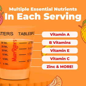 MARYRUTH'S pouring liquid texture into cap demonstrating smooth, palatable formula