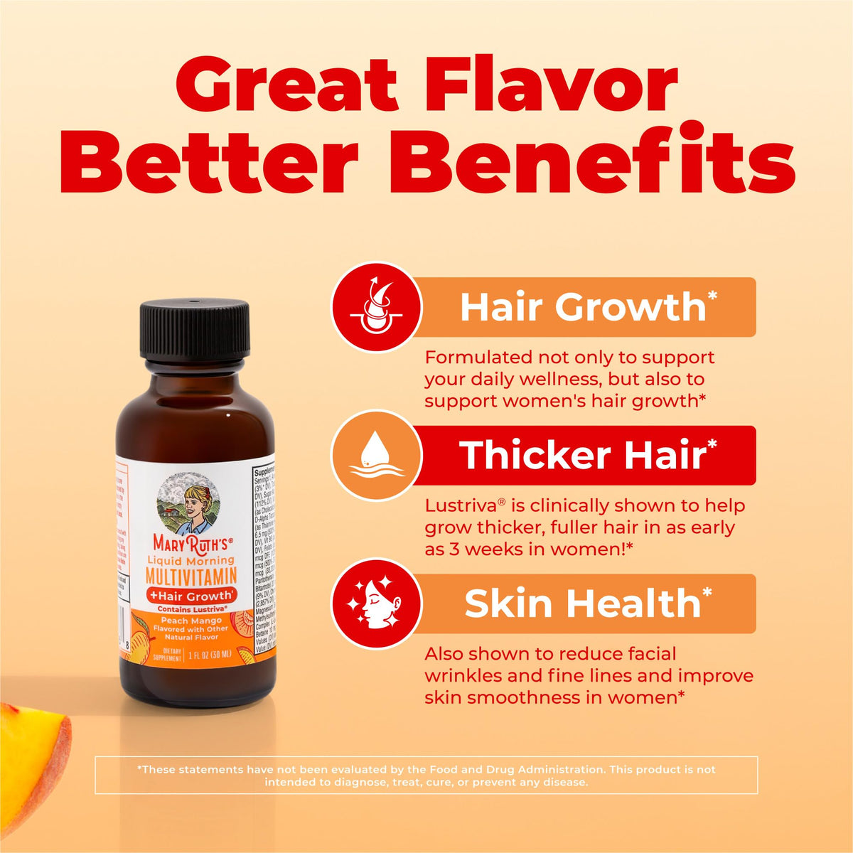 MARYRUTH'S 1 fl oz bottle in hand illustrating easy single-serve dosing benefit