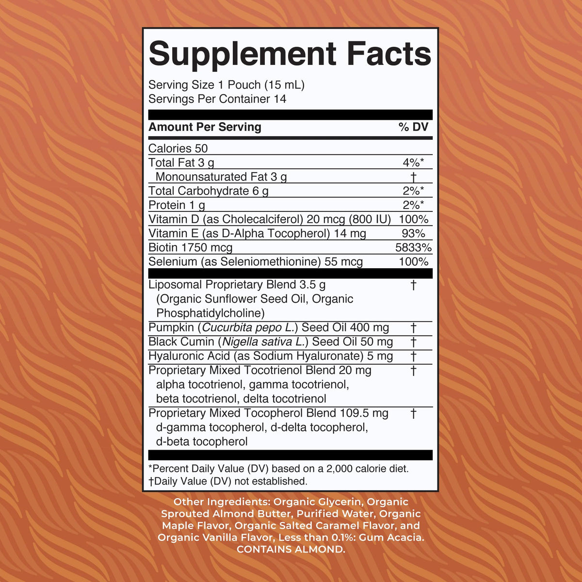 MARYRUTH'S single pouch close-up with maple French toast label highlighting easy dosing