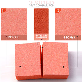 MARYTON close-up of 180/240 grit texture illustrating gentle, effective abrasion