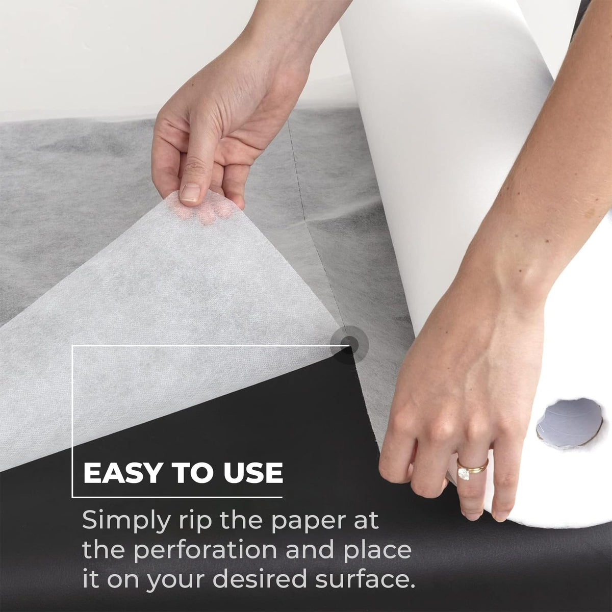 MASERTIO sheet beside ruler showing 31.5 x 71 inch scale and coverage benefit