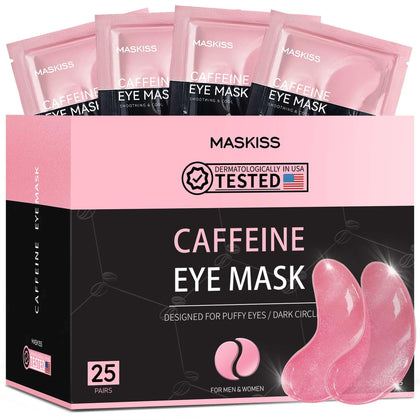 Maskiss front packaging showing 25 pairs and benefits for refreshed eyes