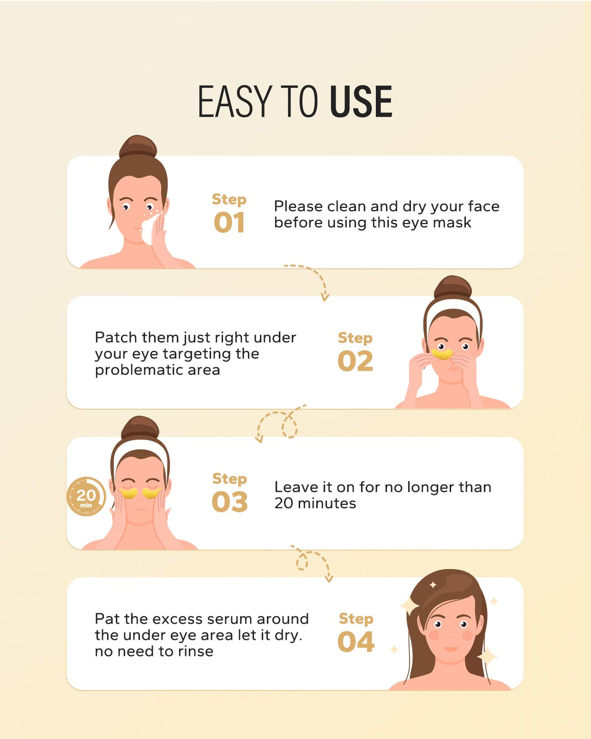 Maskiss patting remaining serum into skin for lasting hydration