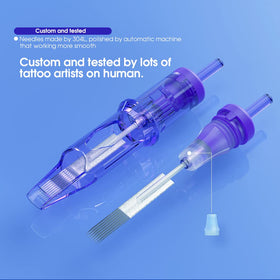 MAST TATTOO side profile of cartridge showing tip-to-needle fit for stability