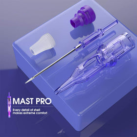 MAST TATTOO clear cartridge close-up showing body transparency for faster color swaps