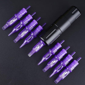 MAST TATTOO artist using cartridge during shading to show smooth color packing