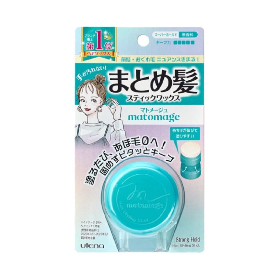 Matomege UTENA Mate front packaging showing compact 13 g stick for travel convenience