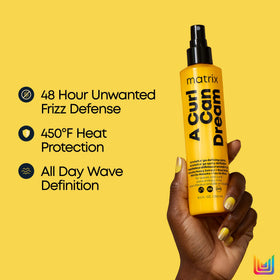 Matrix before and after wavy hair demonstrating defined curls benefit