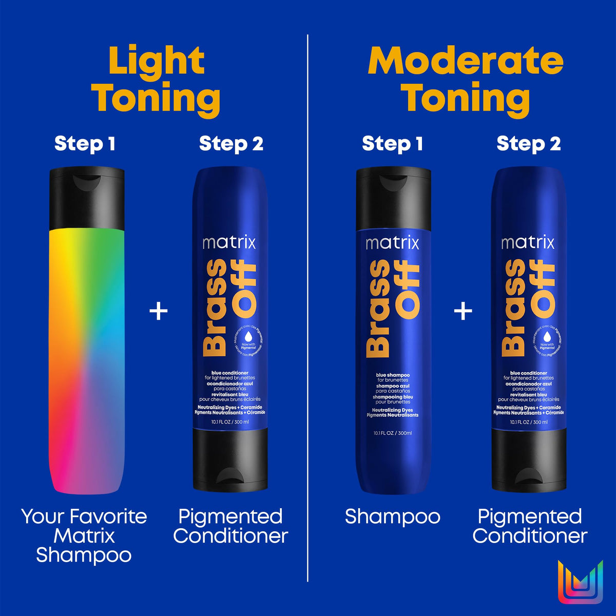 Matrix conditioner on bathroom shelf in routine setting for consistent toning benefit