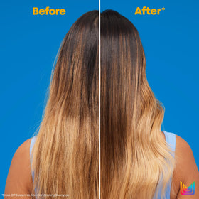 Matrix blue-pigmented cream texture showing visible tone and moisturizing benefit