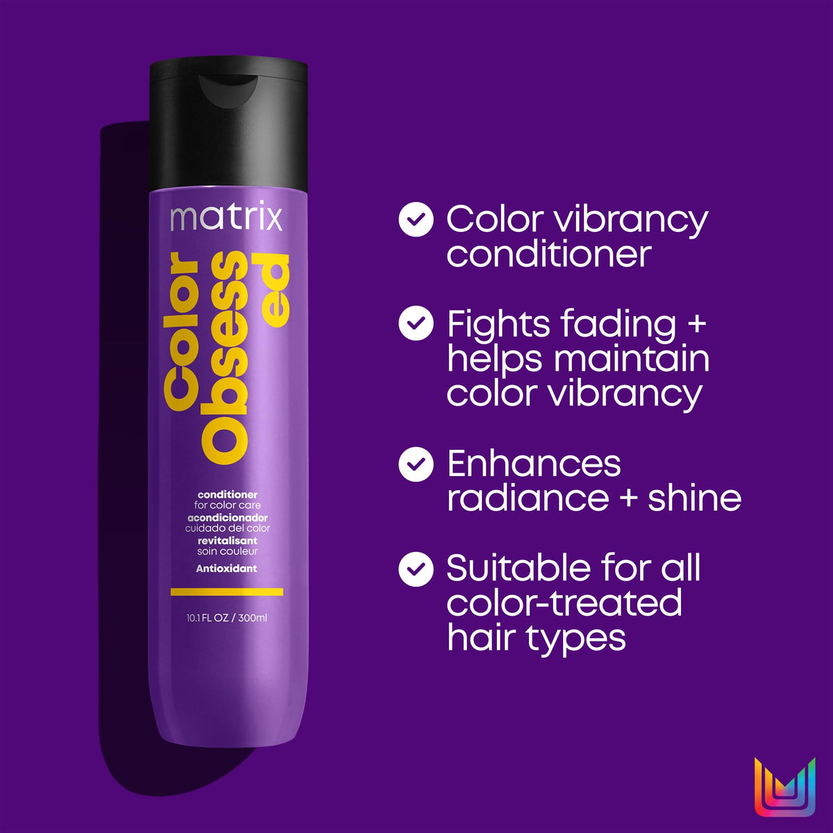 Matrix conditioner being poured into hand for easy application