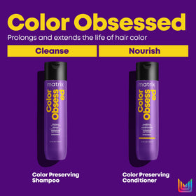 MATRIX conditioner applied to hair in hand for easy detangling benefit