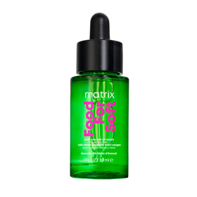 MATRIX front packaging of Food For Soft oil serum showing compact 1 fl oz bottle and branding