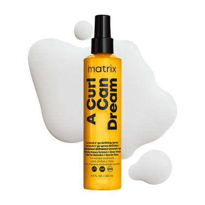 Matrix spray bottle front packaging showing product and benefits