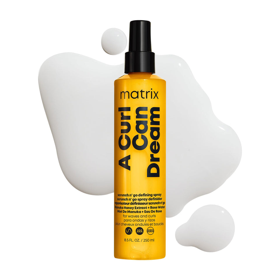 Matrix spray bottle front packaging showing product and benefits