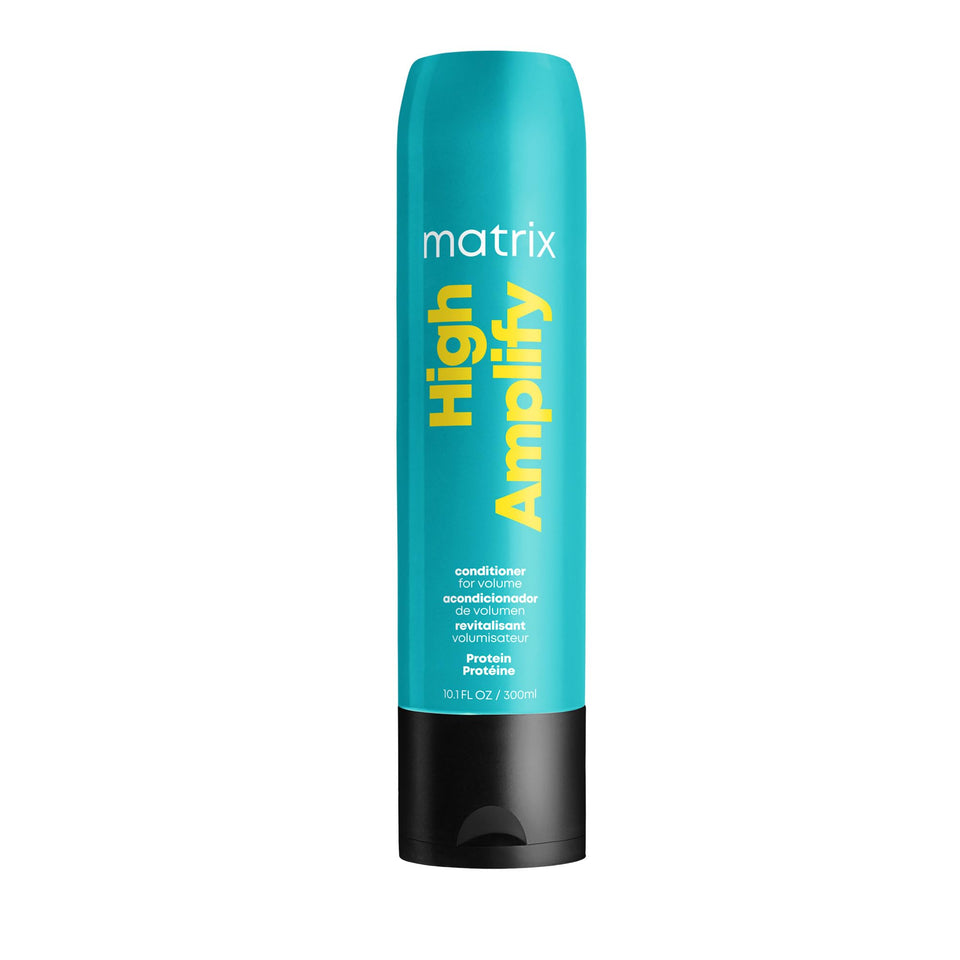MATRIX front packaging showing volumizing conditioner and clear benefits