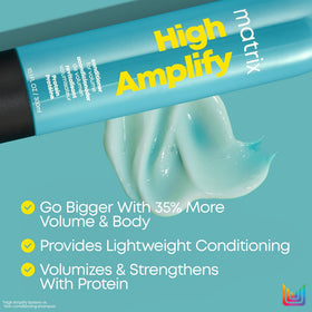 MATRIX conditioner being applied to hair for instant uplift and detangling