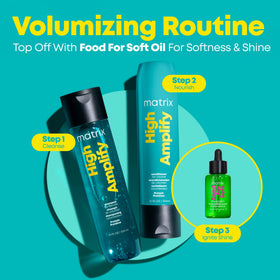Matrix High Amplify used in salon styling scene to boost hair volume