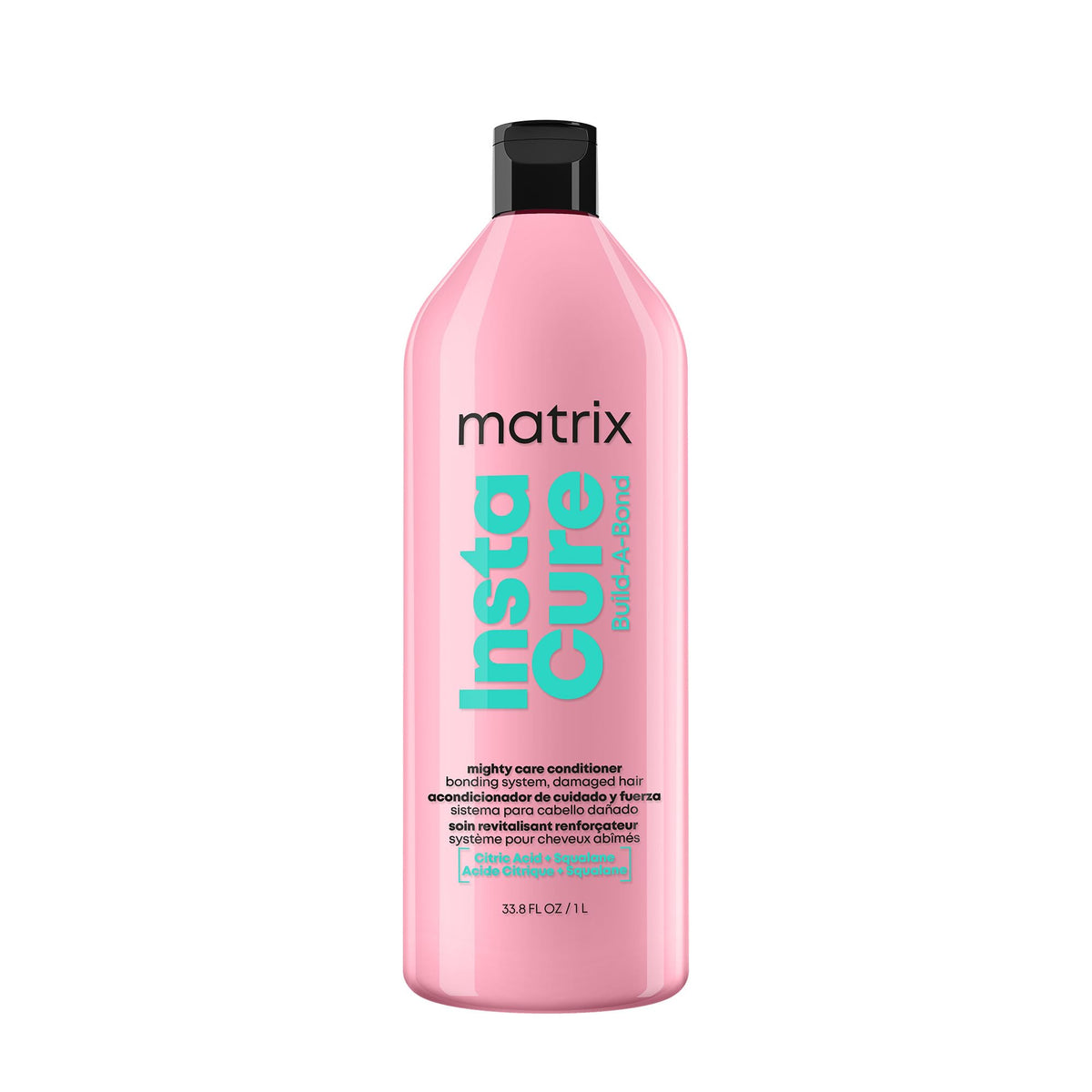 Matrix instacure front packaging showing bottle and branding, conveys professional repair