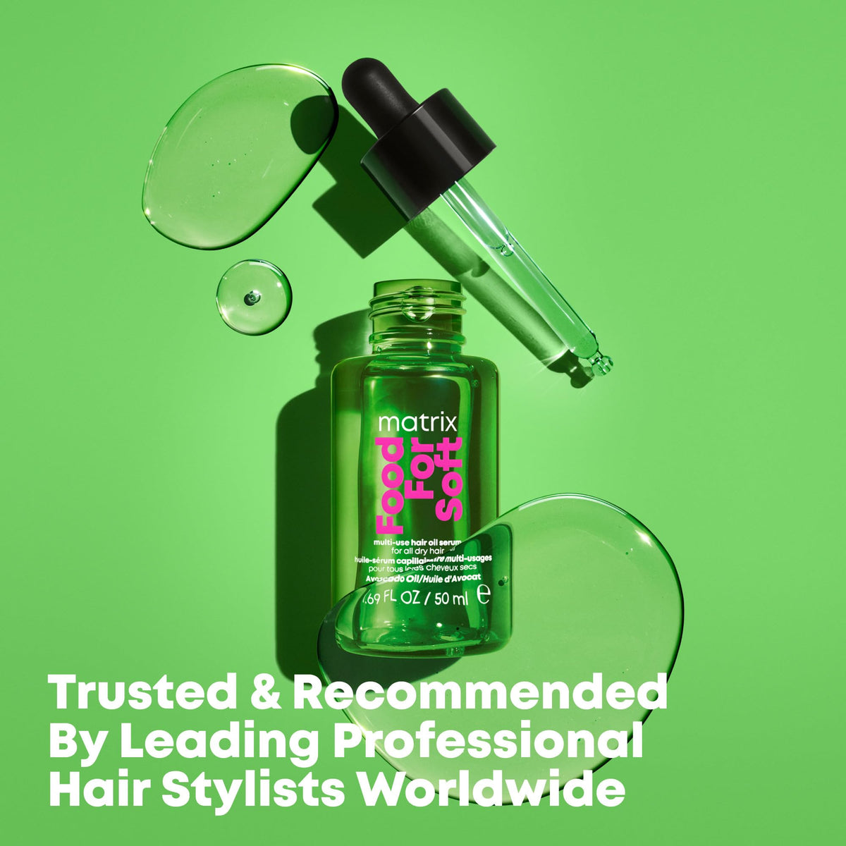 MATRIX clear label detail highlighting avocado oil and product purpose