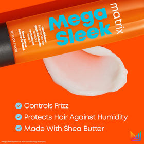MATRIX pump dispense close-up demonstrating easy salon-sized application benefit